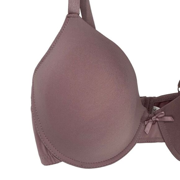 Just Be Bra Size 38D Underwire Purple Back Closure Lightly Padded Classic Opaque - Picture 4 of 9